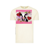 Vintage Arctic lotus heart cow valentine Vintage Tee - AdoDesignShop