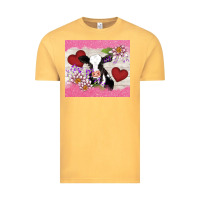 Vintage Mustard lotus heart cow valentine Vintage Tee - AdoDesignShop