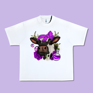 Halloween Roses Cow Urban Heavy Tee Designed By Jasminsmagicworld