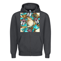 Smoke Paper Fish And Canned With Anchor Seamless Pattern Pbs Zipper Hoodie - BundleAndBundleShop