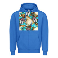 True Royal Paper Fish And Canned With Anchor Seamless Pattern Pbs Zipper Hoodie - BundleAndBundleShop