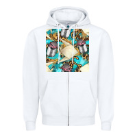 White Paper Fish And Canned With Anchor Seamless Pattern Pbs Zipper Hoodie - BundleAndBundleShop