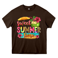 Chocolate Brown sweet summer time Heavy Core Tee - Zillion Design Studio