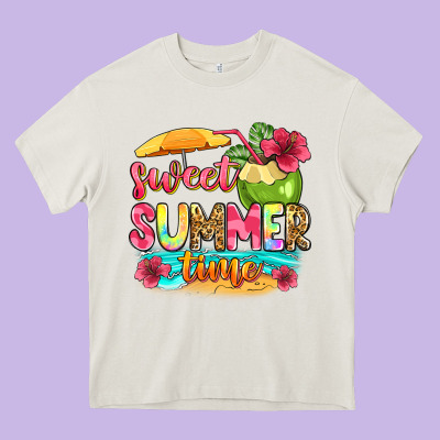 Sweet Summer Time Heavy Core Tee Designed By Zillion Design Studio