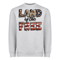 Heather Grey Land of the free America western pattern Heavyweight Sweatshirt - Jasminsmagicworld