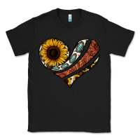 Black western sunflower cowhide  heart Classic Tee - Jasminsmagicworld