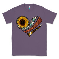 Lavender western sunflower cowhide  heart Classic Tee - Jasminsmagicworld