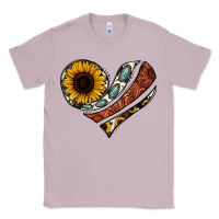 Lilac western sunflower cowhide  heart Classic Tee - Jasminsmagicworld