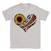Moon Dust western sunflower cowhide  heart Classic Tee - Jasminsmagicworld