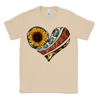 Mushroom western sunflower cowhide  heart Classic Tee - Jasminsmagicworld