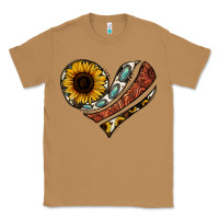 Toasted Coconut western sunflower cowhide  heart Classic Tee - Jasminsmagicworld