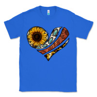 True Royal western sunflower cowhide  heart Classic Tee - Jasminsmagicworld