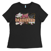 Black just graduated Ladies Tee - Zillion Design Studio