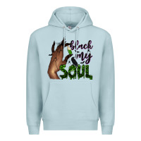 Blue Mist Black my soul Premium Hoodie - NancyCooperArtShop