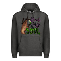 Charcoal Heather Black my soul Premium Hoodie - NancyCooperArtShop