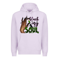 Lilac Black my soul Premium Hoodie - NancyCooperArtShop
