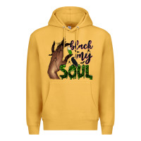 Mustard Black my soul Premium Hoodie - NancyCooperArtShop