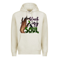 Oatmeal Heather Black my soul Premium Hoodie - NancyCooperArtShop