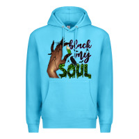 Ocean Blue Black my soul Premium Hoodie - NancyCooperArtShop