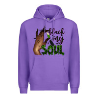 Purple Black my soul Premium Hoodie - NancyCooperArtShop