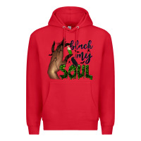 Red Black my soul Premium Hoodie - NancyCooperArtShop