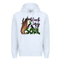 White Black my soul Premium Hoodie - NancyCooperArtShop