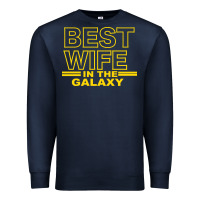 Navy BEST WIFE IN THE GALAXY Premium Sweatshirt - Bettercallsaul