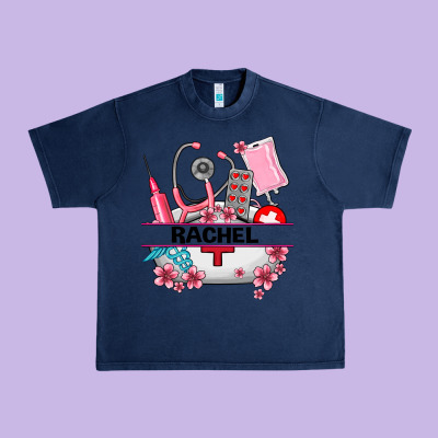 Costom Name Nurse Hat And Elements Urban Heavy Tee Designed By Adodesignshop