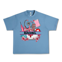 Pebble Blue costom name nurse hat and elements Urban Heavy Tee - AdoDesignShop