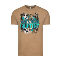 Vintage Coffee born  raised country Vintage Tee - NancyCooperArtShop