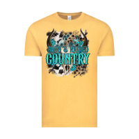 Vintage Mustard born  raised country Vintage Tee - NancyCooperArtShop