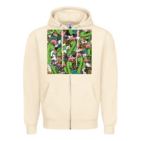 Western Cactus And Turquoise Gemstone With Leopard And Cowhide Seamles Zipper Hoodie | Teevron
