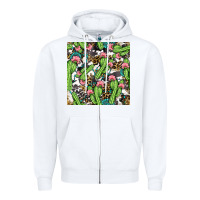 White Western Cactus And Turquoise Gemstone With Leopard And Cowhide Seamles Zipper Hoodie - BundleAndBundleShop