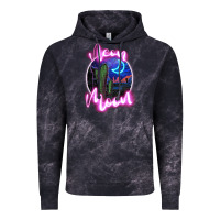 Cloud Black neon moon Vintage Hoodie - JahusDesignShop