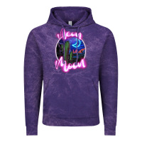 Cloud Purple neon moon Vintage Hoodie - JahusDesignShop