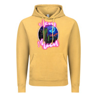 Vintage Mustard neon moon Vintage Hoodie - JahusDesignShop