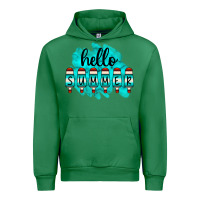Emerald Hello Summer Serape Turquoise Urban Hoodie - CowCowDesign