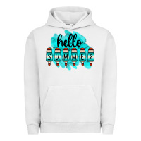 Pigment Lunar Rock Hello Summer Serape Turquoise Urban Hoodie - CowCowDesign