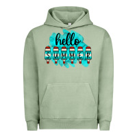 Pigment Oil Green Hello Summer Serape Turquoise Urban Hoodie - CowCowDesign