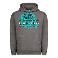 Pigment Tornado Hello Summer Serape Turquoise Urban Hoodie - CowCowDesign