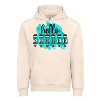 Sandshell Hello Summer Serape Turquoise Urban Hoodie - CowCowDesign