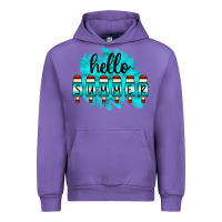 Tulip Hello Summer Serape Turquoise Urban Hoodie - CowCowDesign