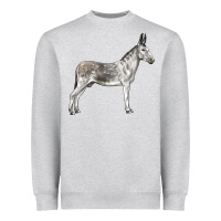 Heather Grey Andalusian Donkey Heavyweight Sweatshirt - LillyAllenDesigns