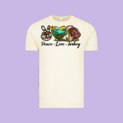 Peace Love Turkey Vintage Tee Designed By Lillyallendesigns