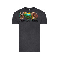 Vintage Black peace love turkey Vintage Tee - LillyAllenDesigns