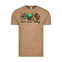 Vintage Coffee peace love turkey Vintage Tee - LillyAllenDesigns