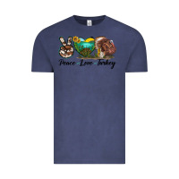 Vintage Denim peace love turkey Vintage Tee - LillyAllenDesigns
