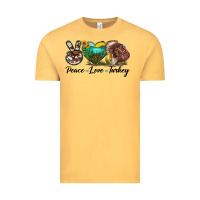 Vintage Mustard peace love turkey Vintage Tee - LillyAllenDesigns