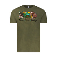 Vintage Olive peace love turkey Vintage Tee - LillyAllenDesigns