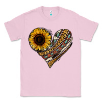 Bubblegum Pink western sunflower leopard cowhide heart Classic Tee - Jasminsmagicworld